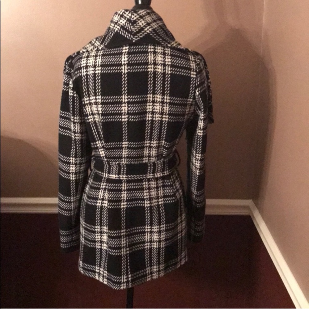 Houndstooth Fully Lined Wool Peacoat - image 3